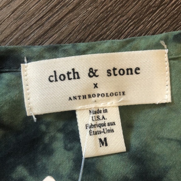 Green and Navy Tie-Dye Anthropologie Jumpsuit - Picture 8 of 9